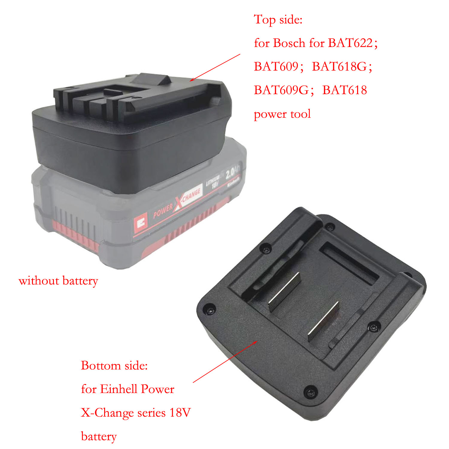 Power Xchange Tools - Batterieadapter-Konverter für Einhell Power X-Change-Batterie für