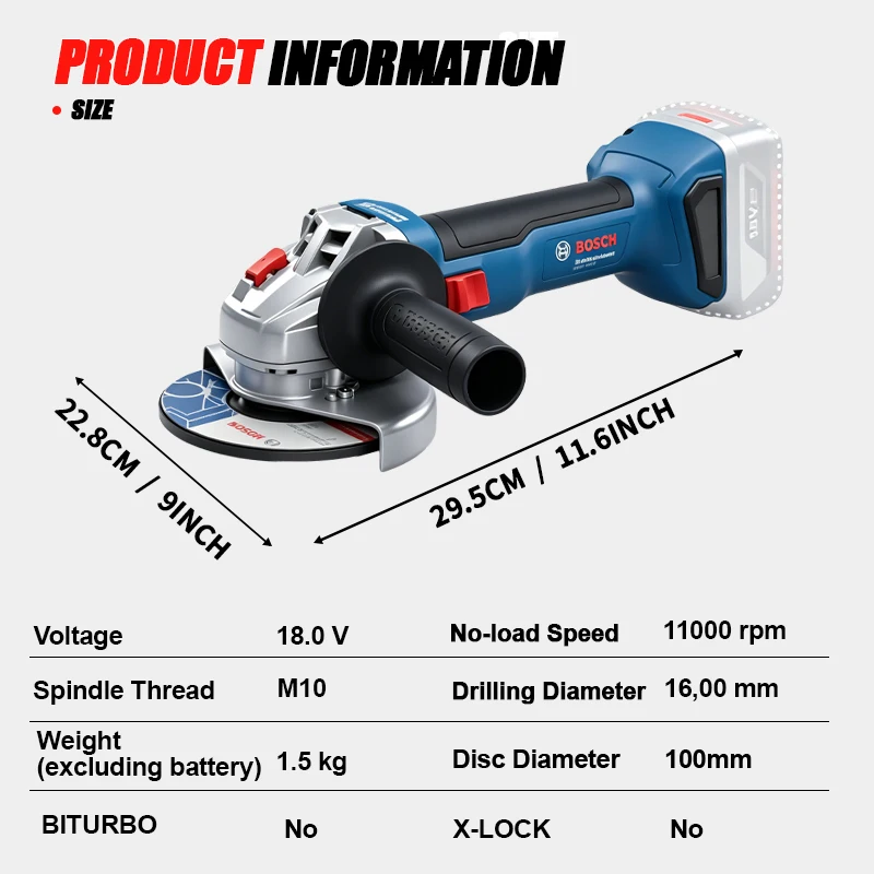BOSCH GWS 18V-8 Akku-Winkelsch – Power Tools Professional Bewertung und Preis